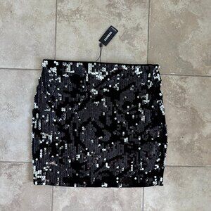 Express Black Sequin Skirt - Size S - NWT